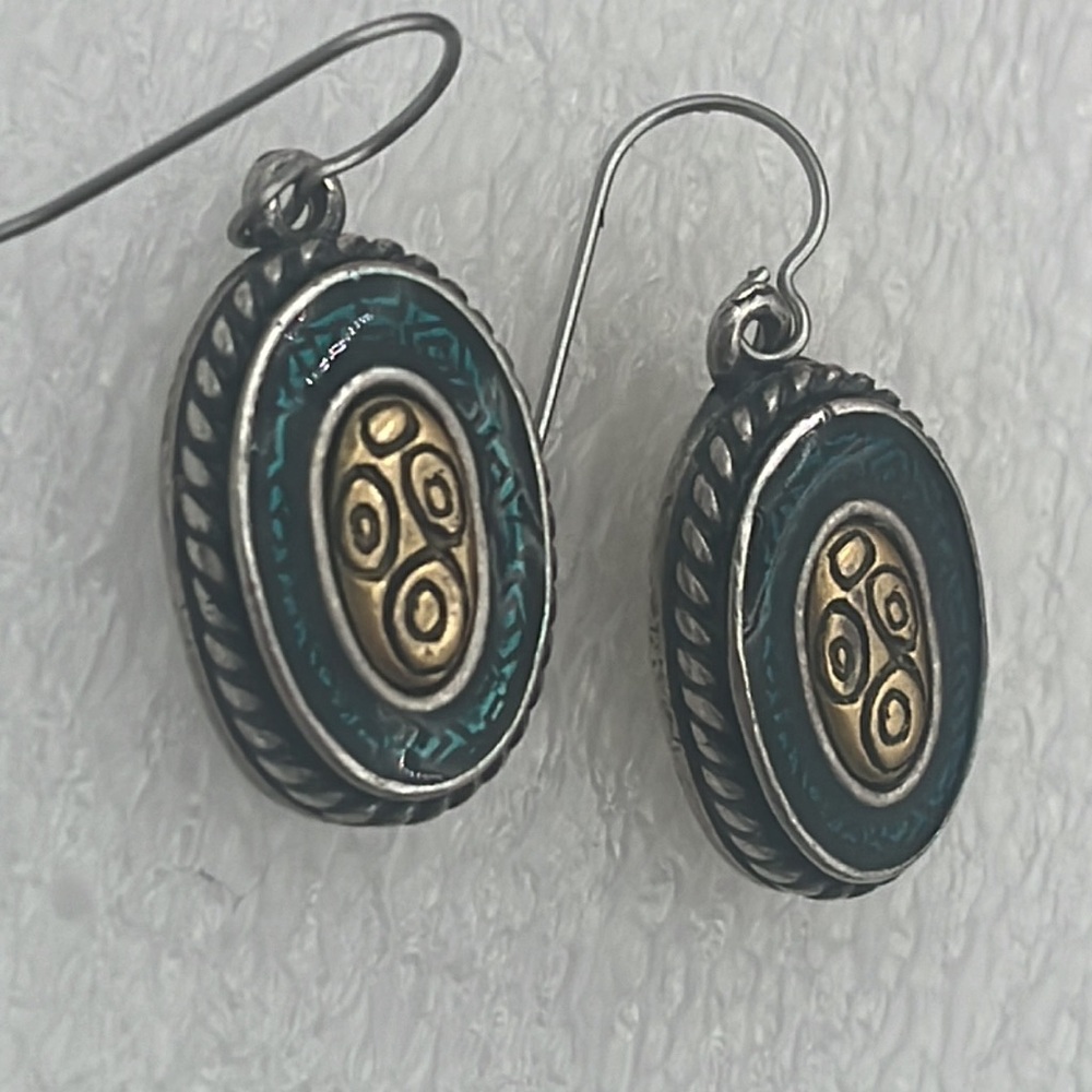 Vintage Chico’s Dangle/Drop Antiqued Silver Tone Earrings